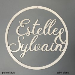 Deux prénoms, bois peint.