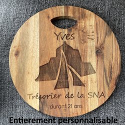 Entièrement personnalisée, Planche en Acacia, 30x30 cm, gravée avec votre photo ou votre image, apéritif, charcuterie, fromage