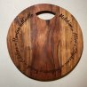Tous les prénoms de votre Famille, Planche en Acacia gravée