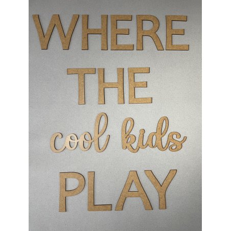 Les Phrases /  WHERE THE cool kids PLAY / 58 x 69 cm