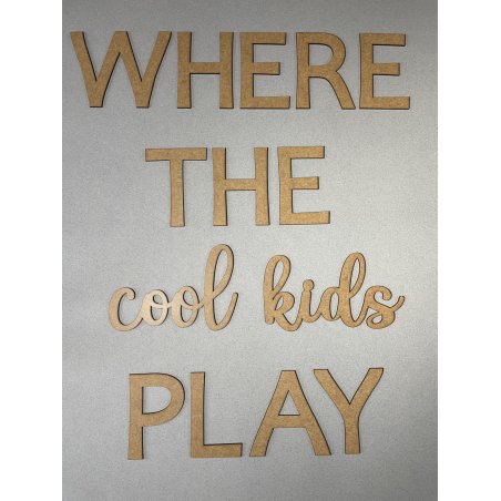 Les Phrases / WHERE THE cool kids PLAY / 58 x 69 cm