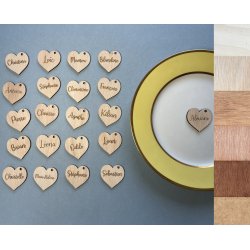 Coeur, marque-place en bois...