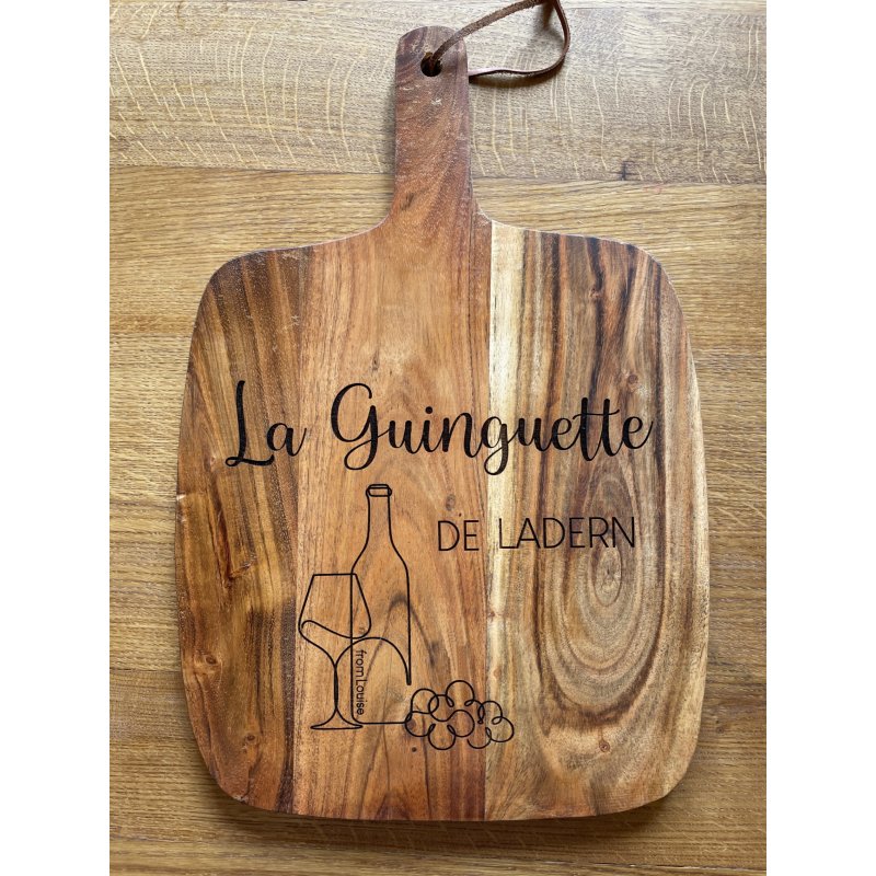 Entièrement personnalisée, Planche à découper en Acacia, gravée avec votre souhait