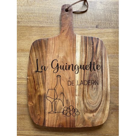 Entièrement personnalisée, Planche à découper en Acacia, gravée avec votre souhait