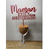 Cake Topper Anniversaire,  Joyeux Anniversaire avec l'âge, en medium naturel ou peint, police Anna