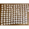 Coeur, marque-place en bois gravé.