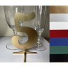 Numéro en Chiffred, en couleurs, sur socle court, police Fred. Or, argent, blanc, rouge, bleu, vert, noir ou votre couleur.