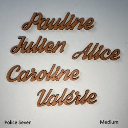 Police Seven , Bois, Marques places, Prénoms