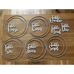 un Numéro de table pour plan de table suspendu