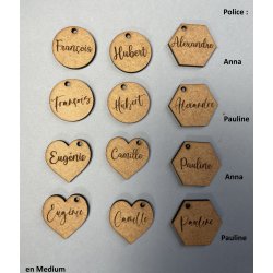 Marque VERRE  en bois gravé.