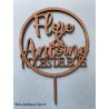 Cake Topper  Noces de Bois, en bois.