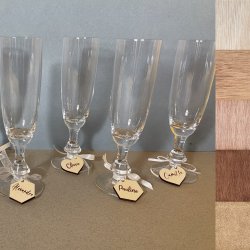 Marque VERRE  en bois gravé.