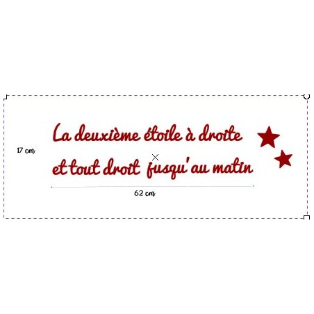 Les Phrases / La deuxième étoile à droite et tout droit jusqu'au matin/62x17 cm