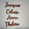 Grand Prénom en bois, police Anna. à partir de :