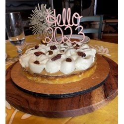 Cake Topper "Hello Nouvelle Année" , en bois  peint