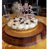 Cake Topper "Hello Nouvelle Année" , en bois  peint
