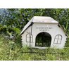 Maison en bois personnalisée pour lapin - Nom et décor au choix