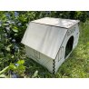 Maison en bois personnalisée pour lapin - Nom et décor au choix