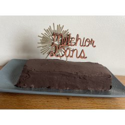 Cake Topper Anniversaire Feu d'artifice avec le prénom et l'âge, en bois medium  peint