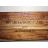 Ricard & Sauciflard  "Votre prénom" and co ,  Planche en Acacia