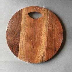 Planche en acacia gravée – Famille Zéro Déchet