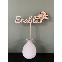 Nom de table Doublement Personnalisé avec le dessin de votre choix, sur pic