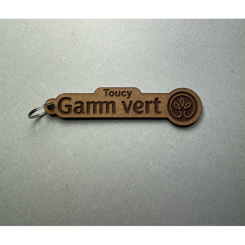 Porte clés  en bois gravé à votre convenance
