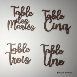 un Numéro de table pour...