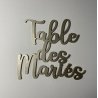 un Numéro de table pour plan de table suspendu