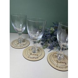 Sous Verre 3 personnalisations : nom des mariés, date du mariage et prénom de l'invité (modèle Clem)