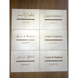 Urne Cube gravée personnalisée  25x25x22 cm