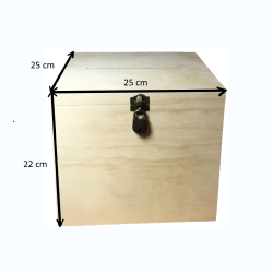 Urne Cube gravée personnalisée  25x25x22 cm