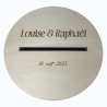 Urne gravée personnalisée Ronde  28 cm de diamètre x 20 cm