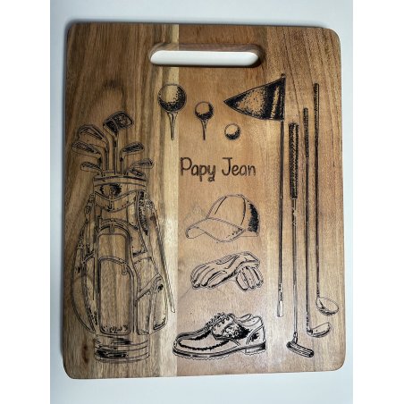 Au prénom de votre Golfeur préféré, planche de présentation, apéritif, charcuterie, fromage.