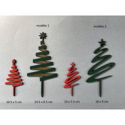 Sapin de Noël -  Cake Topper - décoration de gâteau.
