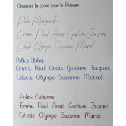 Cadre pour photos de classe, panneau de bois gravé au prénom