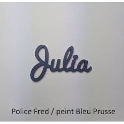 Prénom en couleur, marque place