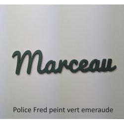 Prénom en couleur, marque place