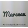 Prénom en couleur, marque place