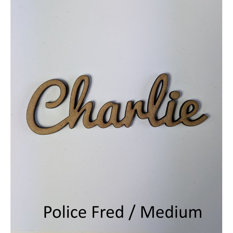 Prénom en bois, marque place