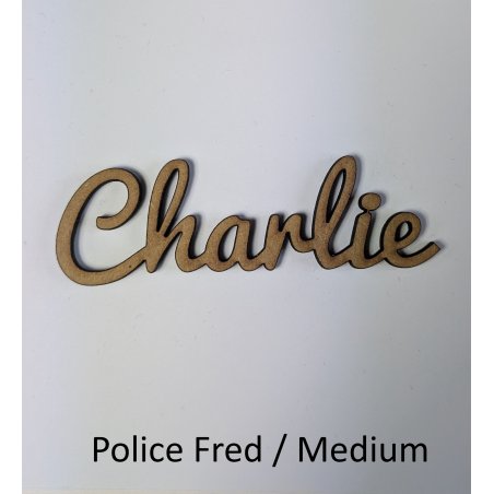 Prénom en bois, marque place