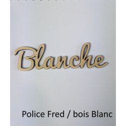 Prénom en bois, marque place
