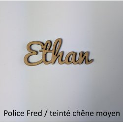 Prénom en bois, marque place