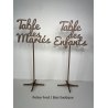 Nom de Table des Mariés ou Enfants, en Bois, sur Support