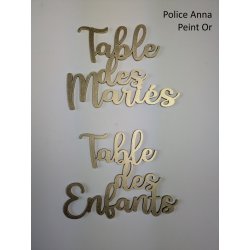 un Numéro de table pour plan de table suspendu