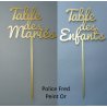 Nom de Table des Mariés ou Enfants, de Couleur, sur Pic