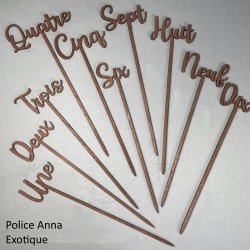 Numéro en Lettres, en bois,...