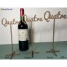 Numéro en Lettres, en bois, sur support