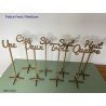 Numéro en Lettres, en bois, sur support