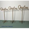 Numéro en Lettres, en bois, sur support